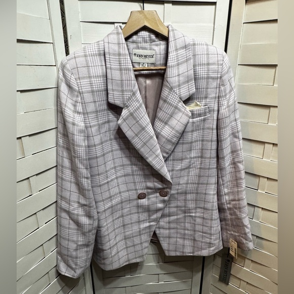 John Meyer Jackets & Blazers - NWT John Meyer of Norwich Purple Plaid Blazer